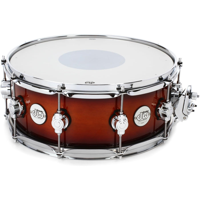 DW Design Series Snare Drum 5.5"x14", Tobacco Burst (DDLG5514SSTB)