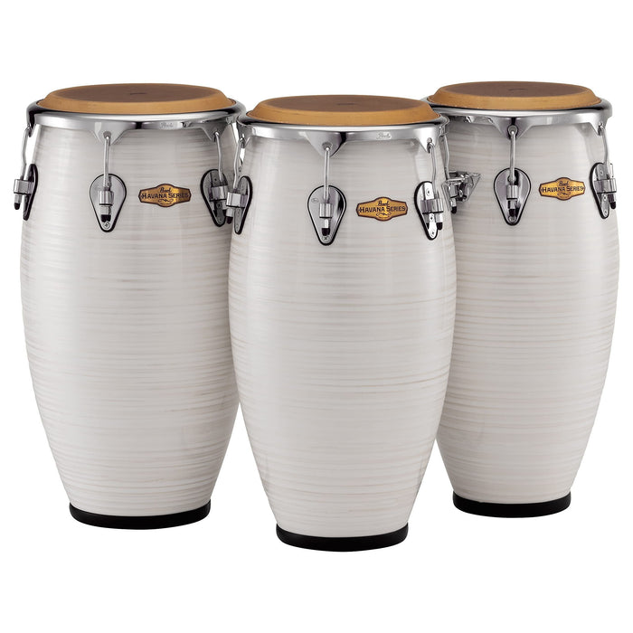 Pearl Conga Drum, Silver White Swirl (PCF110HV187)