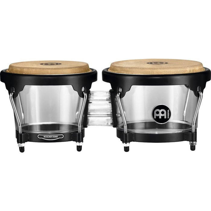 Meinl Percussion Bongos with Rubberwood Stave Shells — NOT Made in China — Natural Buffalo Skin Heads, 2-Year Warranty, (HB100NT)