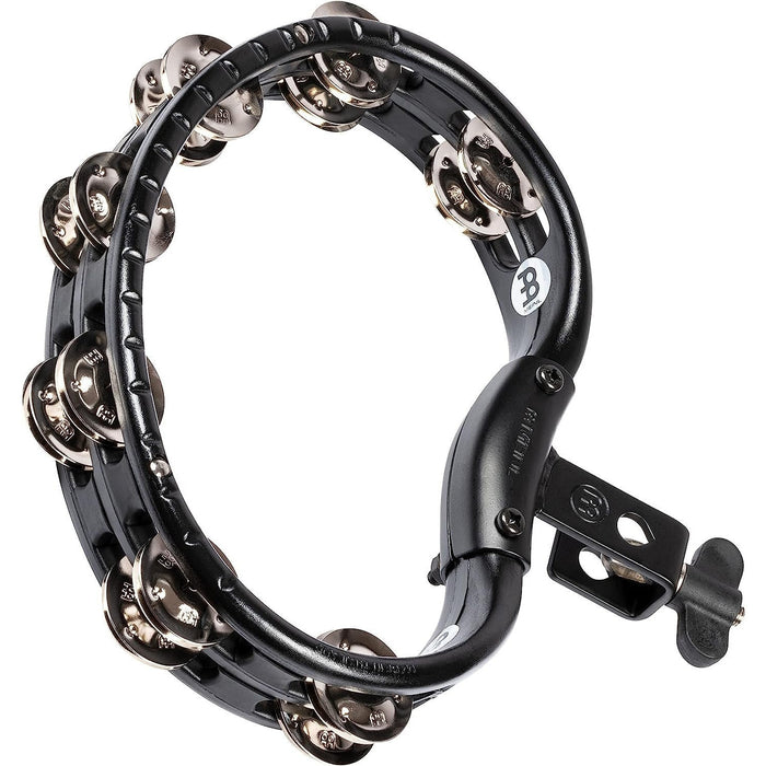 Meinl Percussion TMT2BK Mountable ABS Plastic Tambourine with Steel Jingles, Black