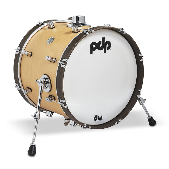 PDP Concept Classic 14x18 Natural Stain Kick Drum with Walnut Stain Hoops (PDCC1418KKNW)