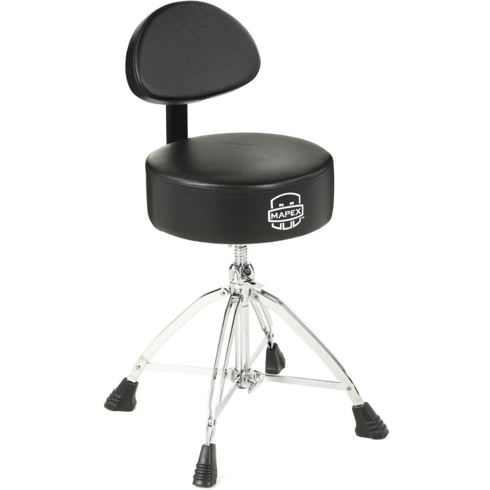 Mapex Round Top Double-Braced Drum Throne w/Backrest (T870)