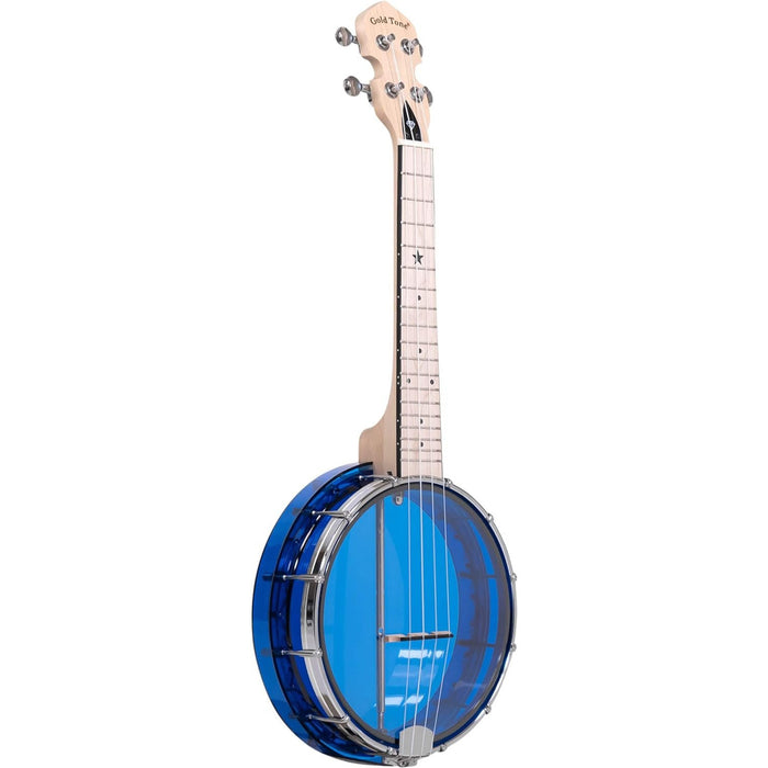 Gold Tone Little Gem Ukes, 4-String Ukulele, Right, Blue (LG-S)