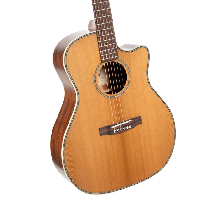Cort Essence Series ES-GA4 Grand Auditorium Cutaway Acoustic Electric Guitar, Natural Semi Gloss (GA4NSG)