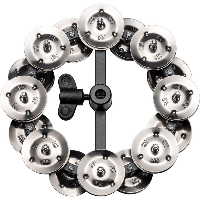 Meinl Percussion HTHH2BK Headliner Series Hi-Hat Tambourine With Double Row Steel Jingles 5-Inch - Black