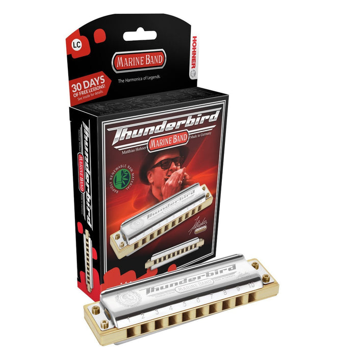 HOHNER M2011BX Thunderbird Harmonica, Key of Low Eb, Stainless steel (M2011BXL-Eb)
