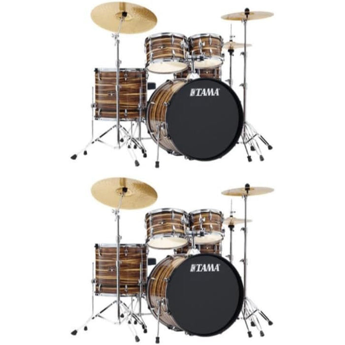 Tama Imperialstar 5-piece Complete Drum Set with Snare Drum and Meinl Cymbals - Coffee Teak Wrap (IE50CCTW)