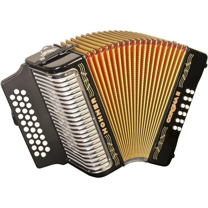 Hohner Corona II F/Bb/Eb Diatonic Accordion - Black (3500FB)