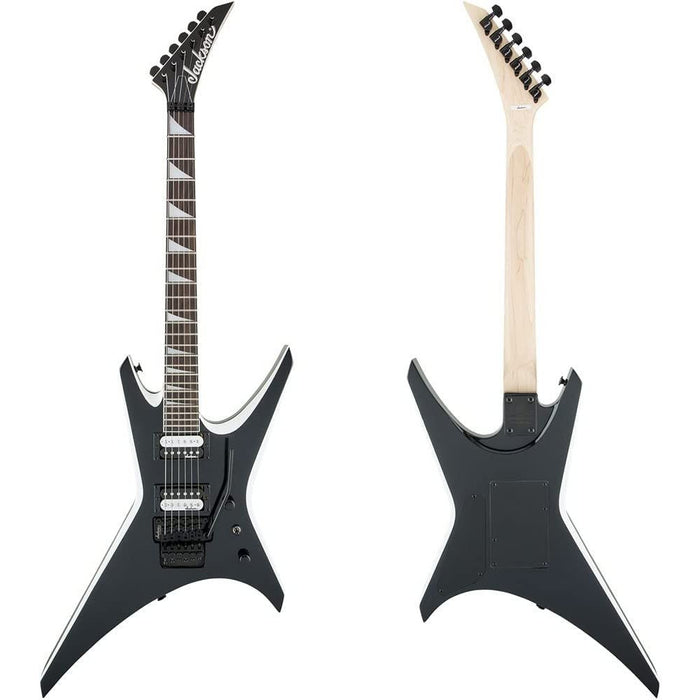 Jackson JS Series Warrior JS32, Amaranth Fingerboard, Black with White Bevels Electric Guitar