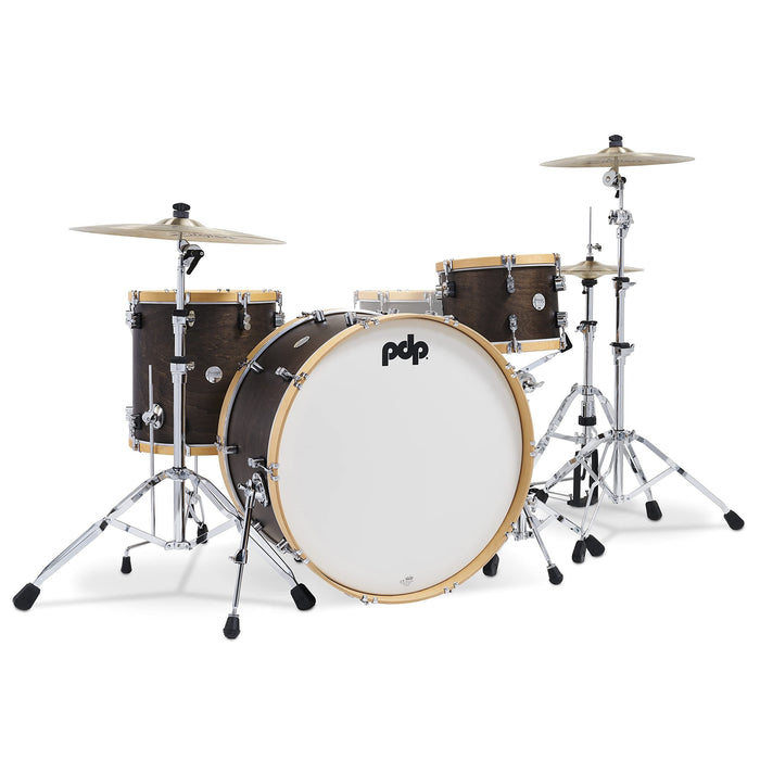 Pacific Drums & Percussion Set Concept Classic 3-Piece w/26 Kick, Walnut with Natural Hoops Drum Shell Packs (PDCC2613WN)