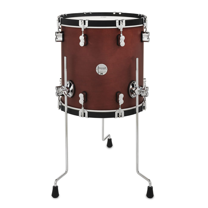 Pacific Drums & Percussion Add-Ons PDP Concept Classic, 14x14, Ox Blood/Ebony Hoops Floor Tom (PDCC1414FTOE)