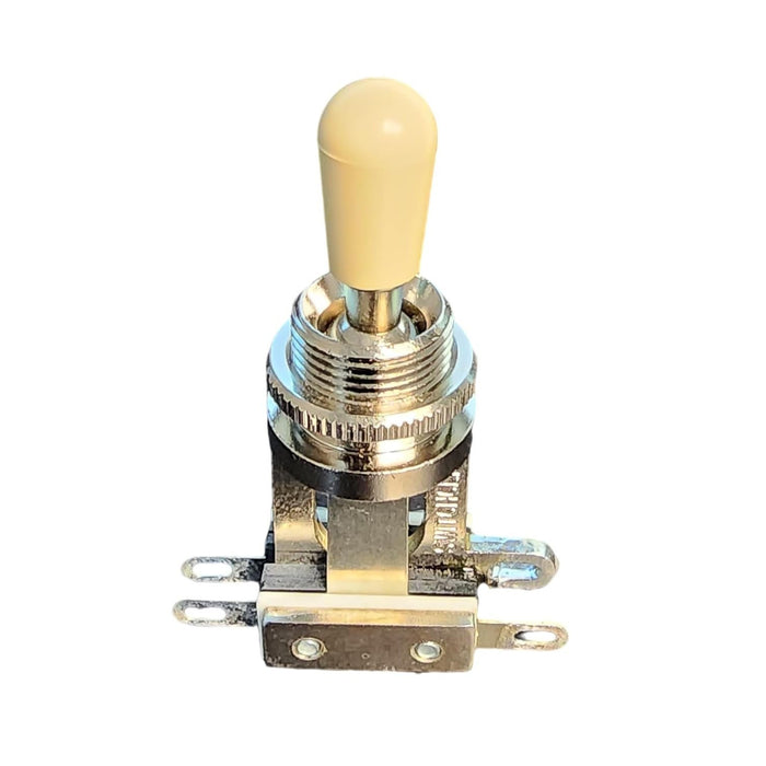 Switchcraft 3-Way Toggle Switch w/Genuine Tip, Short Frame for Gibson Les Paul Electric Guitar (Cream)