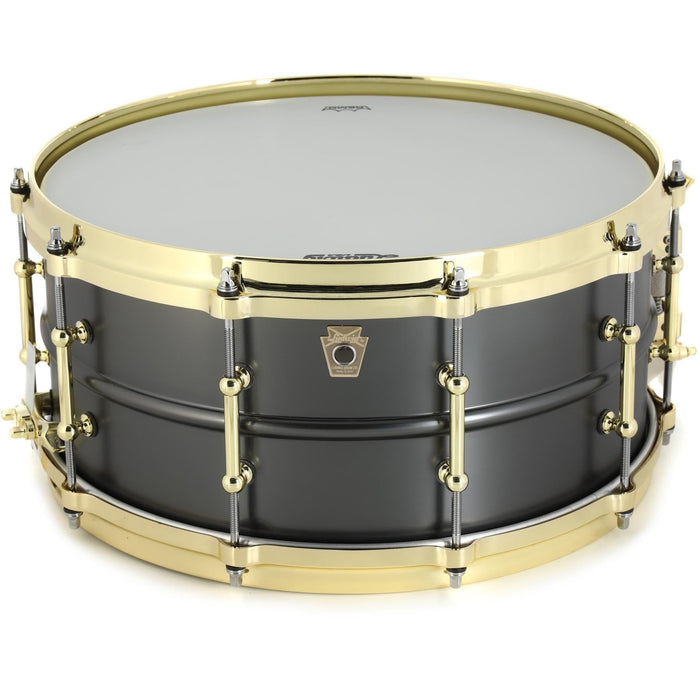 Ludwig Special Edition Satin Deluxe Black Beauty Snare Drum w/Brass Hardware - 6.5x14" (LB417STDBR)