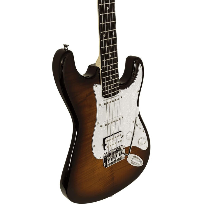 Washburn Sonamaster 6 String Solid-Body Electric Guitar, Right, Sunburst (SDFSB-U)