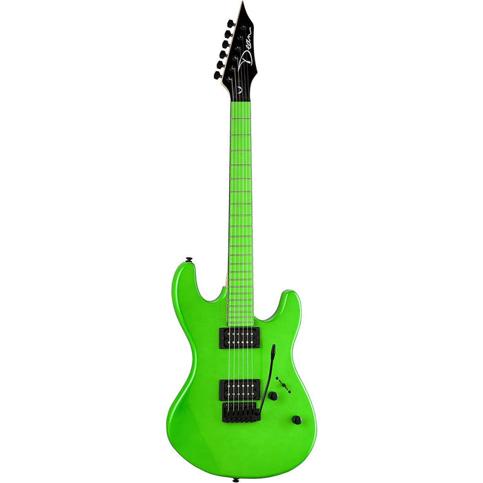 Dean Custom Zone Solid Body Electric Guitar, 2 Humbuckers Florescent Green