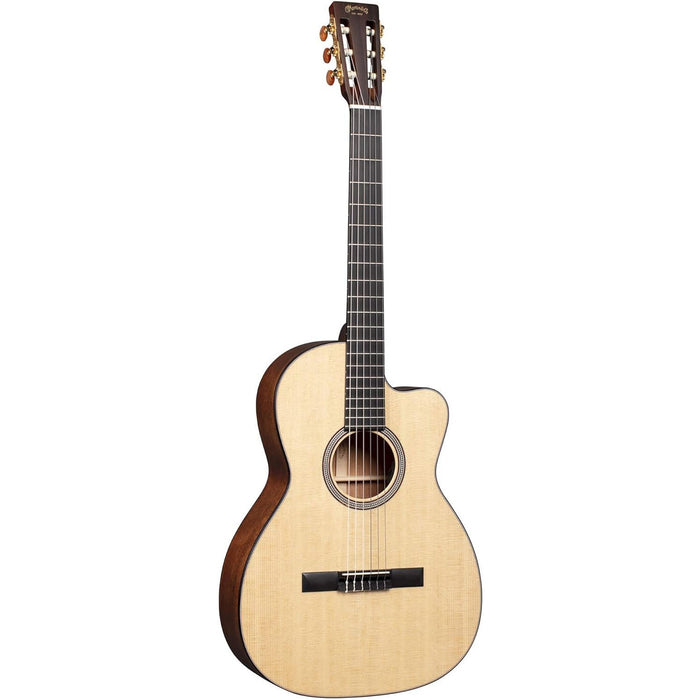 Martin Guitar 000C12-16E Nylon with Gig Bag, Acoustic-Electric Guitar, Mahogany and Sitka Spruce Construction, Gloss-Top Finish, 000C-12 Fret, and Low-Profile Neck Shape Natural