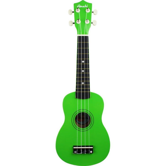 Amahi Fine Instruments Soprano Ukulele w/Gig Bag (Green Apple)
