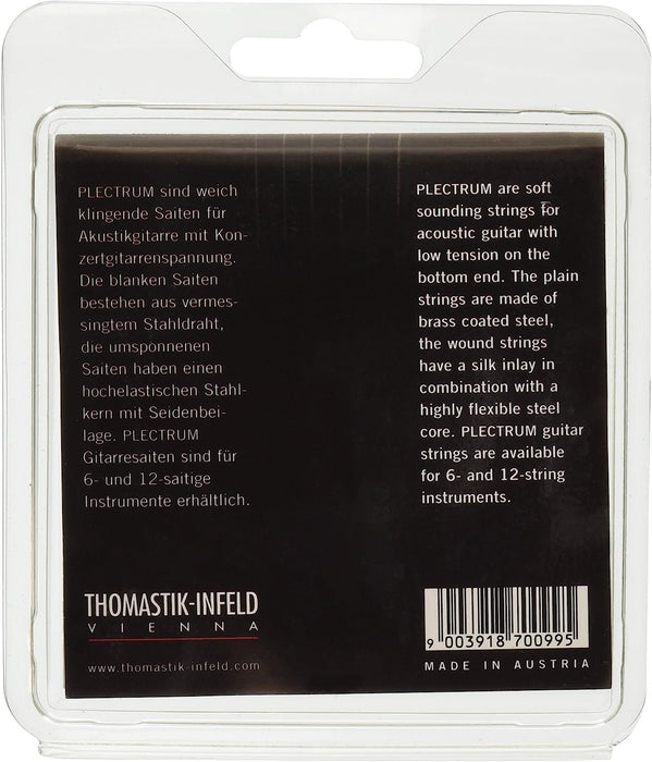 Thomastik-Infeld AC112 Acoustic Guitar Strings: Plectrum Series 6 String Set E, B, G, D, A, E, Natural