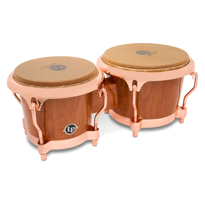 Latin Percussion Limited Cherry Bongos - 7.25" & 8.625" Natural Rawhide Heads