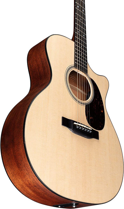 Martin Guitar GPC-16E Mahogany with Gig Bag, Acoustic-Electric Guitar, Mahogany and Sitka Spruce Construction, Gloss-Top Finish, GP-14 Fret, and Low Oval Neck Shape