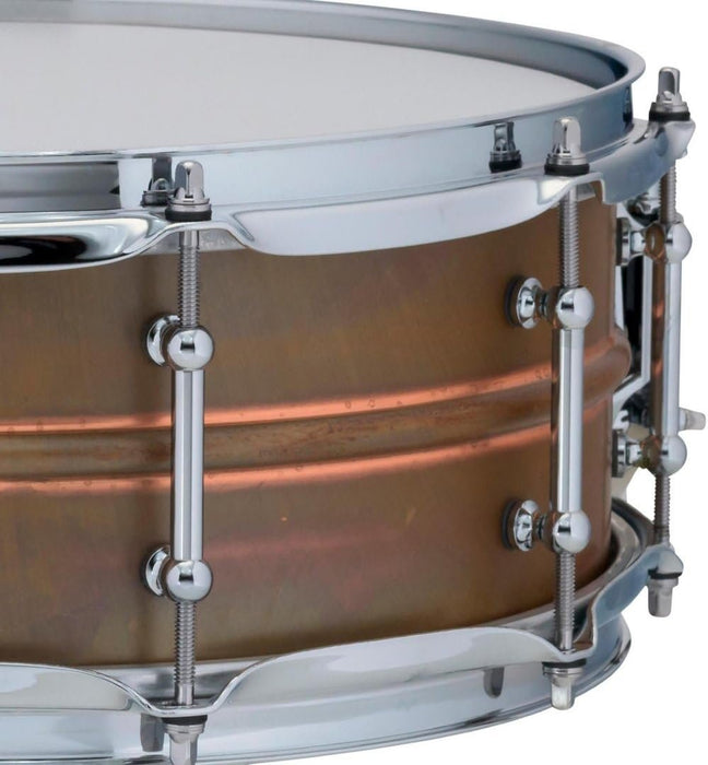 Ludwig Copper Phonic Smooth Snare Drum 14 x 5 in. Raw Smooth Finish with Tube Lugs