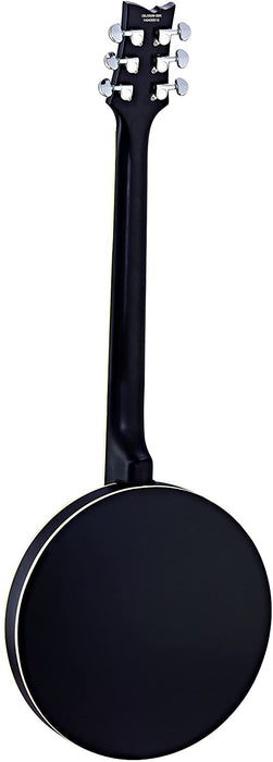 Ortega Guitars Raven Series 6-String Acoustic-Electric Banjo w/Bag, Right (OBJE350/6-SBK)