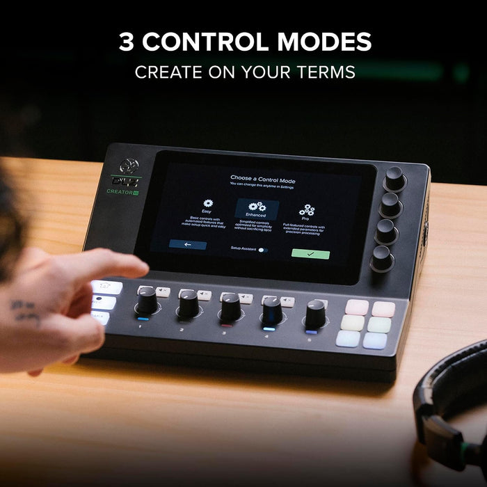 Mackie DLZ Creator XS Adaptive Digital Mixer for Podcasting, Streaming and YouTube with User Modes, Mix Agent Technology, Auto Mix, Onyx80 Mic Preamps