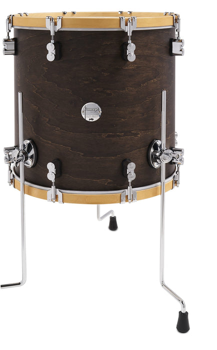 Pacific Drums & Percussion Set Concept Classic 3-Piece w/26 Kick, Walnut with Natural Hoops Drum Shell Packs (PDCC2613WN)