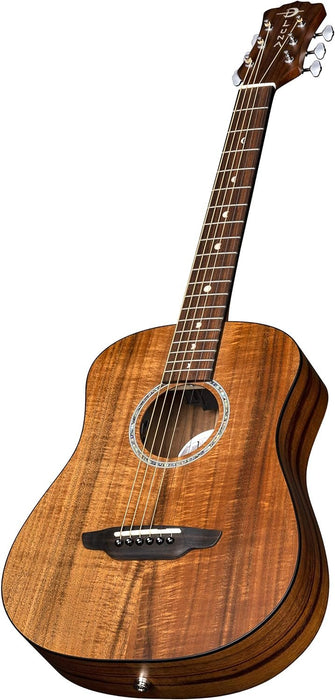 Luna Guitars Safari Koa Supreme 6 String Acoustic/Electric Guitar with Gigbag, Right (SAF KOA SUPREME)