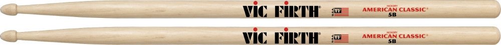 Vic Firth American Classic 5B Drumsticks - American Hickory Wood Tip