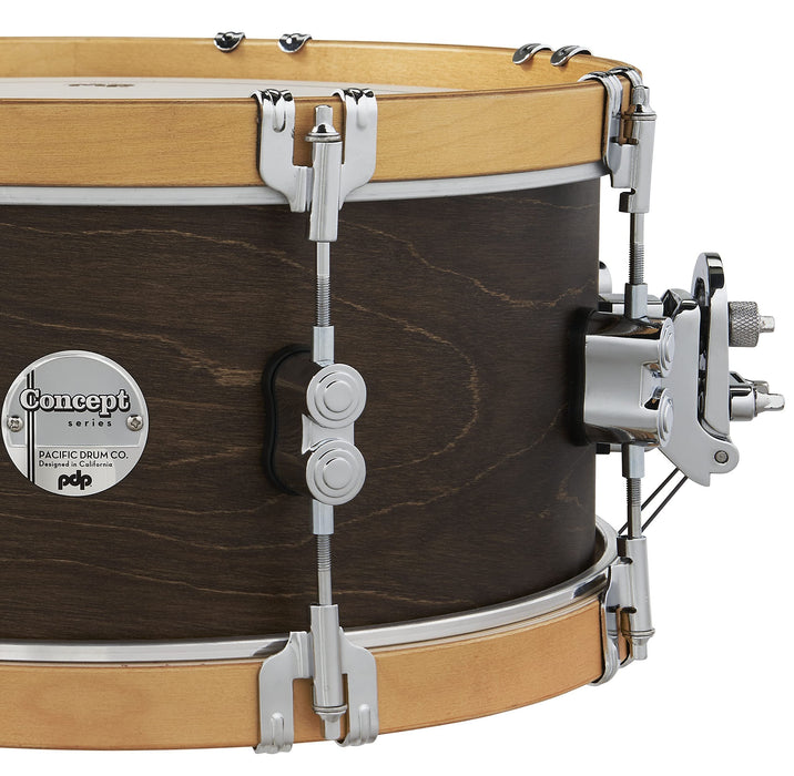 Pacific Drums & Percussion Add-Ons PDP Concept Classic, 6.5x14, Walnut/Natural Hoops Snare Drum (PDCC6514SSWN)