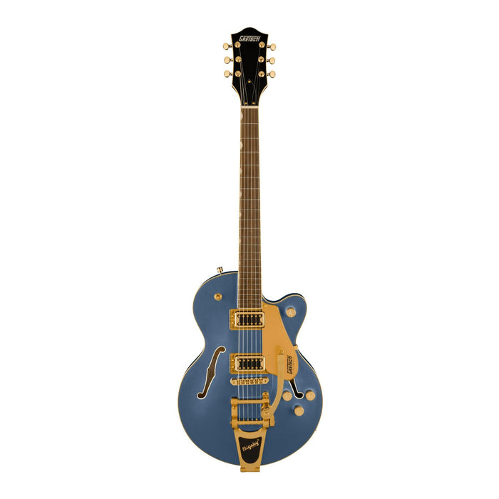 Gretsch G5655TG Electromatic Center Block Jr. Single-Cut Small-Sized Body 6-String Guitar with Laurel Fingerboard, Bigsby and Gold Hardware - Cerulean Smoke (250-9700-566)