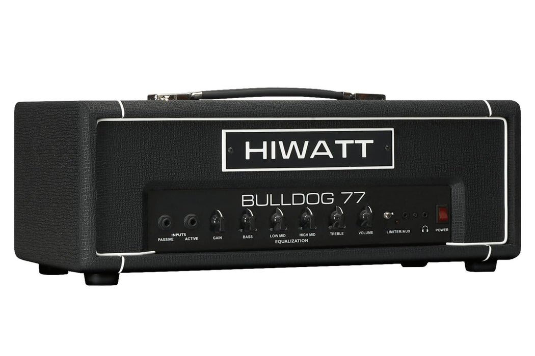Hiwatt Bulldog 77 Head 100W Bass Amplifier Head, Black