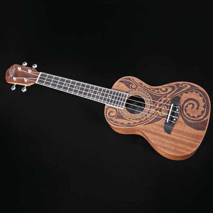 Oscar Schmidt Concert Ukulele, Natural Mahogany Maori (OU2TAT-A-U)