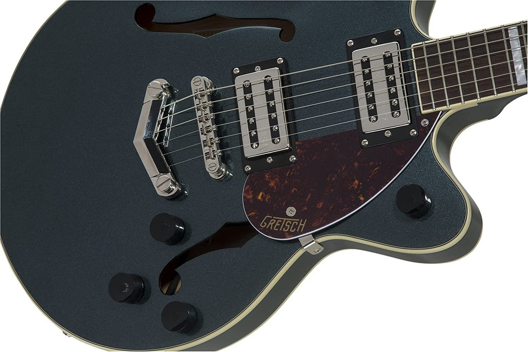 Gretsch G2655 Streamliner Center Block Jr. Double-Cut 6-String Electric Guitar with V-Stoptail and Laurel Fingerboard (Right-Handed, Gunmetal)