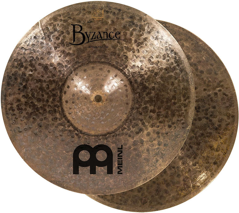 Meinl Cymbals Byzance 14" Dual Hihats, Pair — MADE IN TURKEY — Hand Hammered B20 Bronze, 2-YEAR WARRANTY, B14DUH