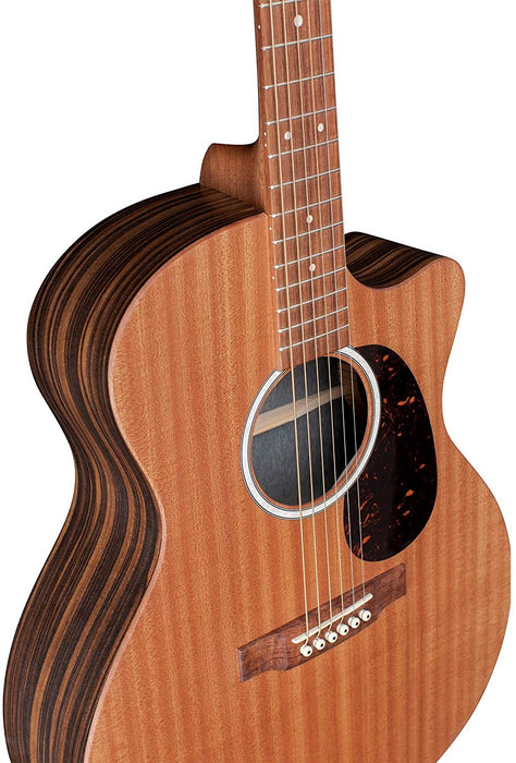 Martin Guitar X Series GPC-X2E Acoustic-Electric Guitar with Gig Bag, Mahogany Pattern High-Pressure Laminate, 14 Fret Cutaway, Performing Artist Neck Shape