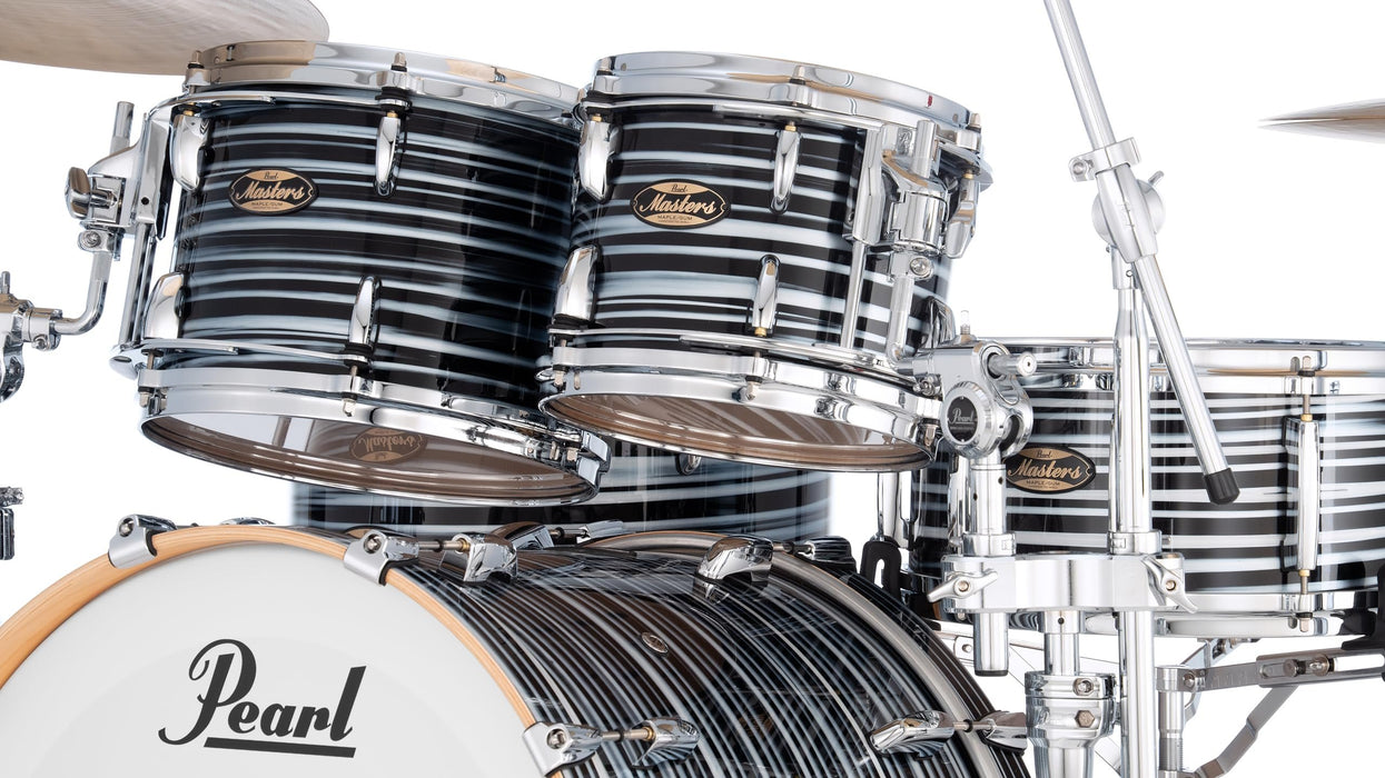 Pearl Masters Maple Pure 4 Piece Shell Pack, Black Oyster Swirl (MP4C924XESPL/C855)