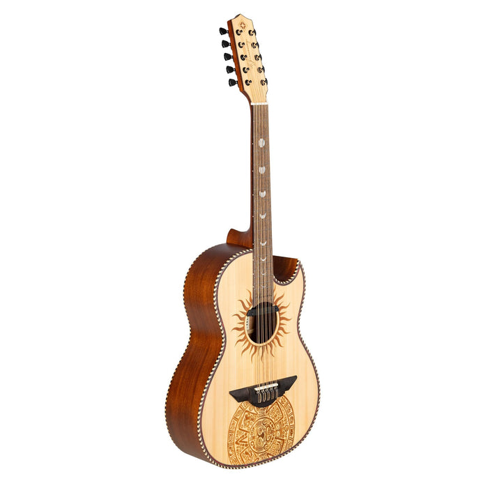 H. Jimenez Laser Designed Cutaway Acoustic-Electric Bajo Quinto w/Case - Satin Natural (LBQ1GXE-MC)