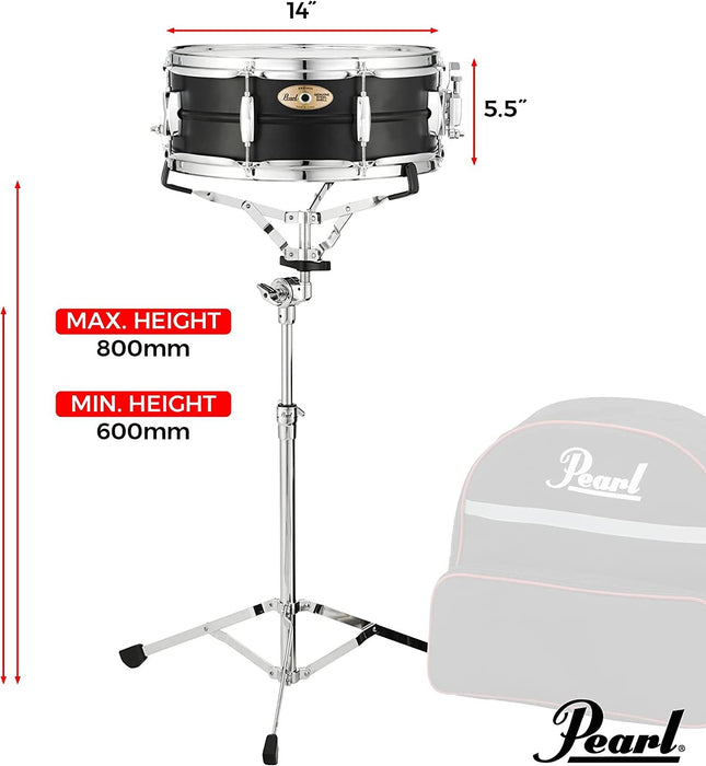 Pearl Student Snare Drum Education Kit with Practice Pad, Backpack Carrying Case, Sticks and Drum Key (SK910)