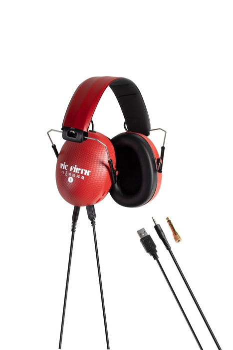 Vic Firth Bluetooth Isolation Headphones, Red (VXHP0012)