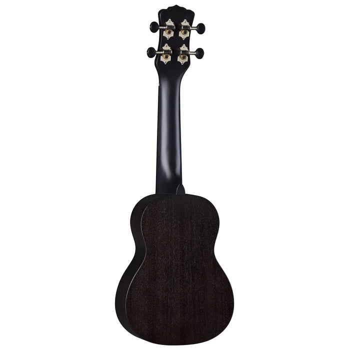 Luna Vintage Mahogany Soprano Ukulele - Black Satin (UKE VMS BKS)