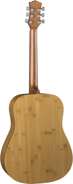 Luna Dreadnought Acoustic Guitar, Woodland Bamboo (WL BAMBOO DREAD)