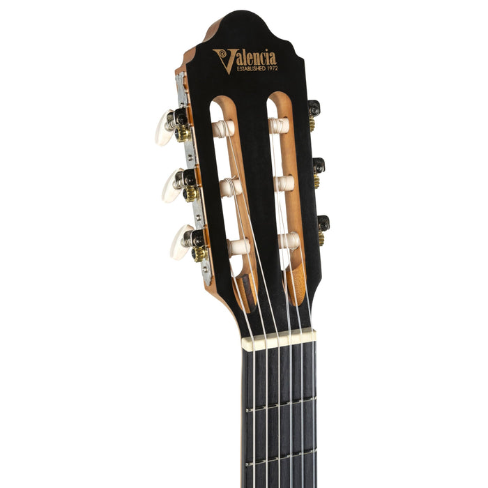 Valencia VC204H 200 Series Classical Guitar, Antique Natural Finish Hybrid Slim Neck