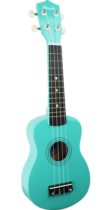 Amahi Fine Instruments Soprano Ukulele w/Gig Bag (Celeste Blast Blue)