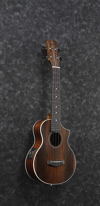 Ibanez UEW13MEE Cutaway Concert Ukulele Macassar Ebony Dark Brown Open Pore