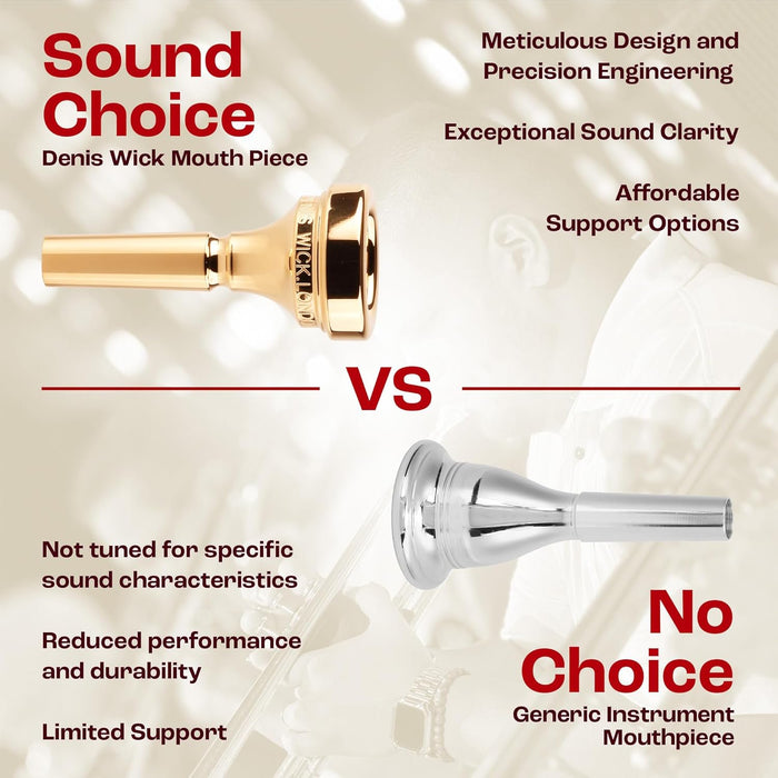 Denis Wick Classic Flugelhorn Mouthpiece 5884-4FL | Silver Plated | Large Shank