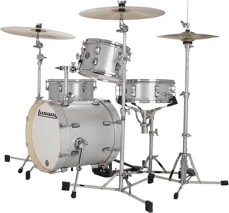 Ludwig Breakbeats by Questlove 4-Piece Shell Pack with Snare Drum - White Sparkle