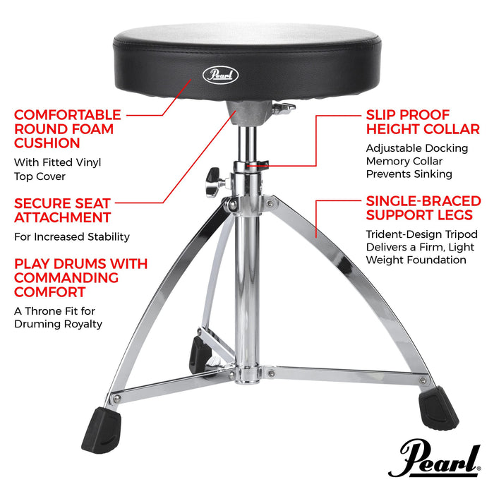 Pearl Single Braced Short Drum Throne (D730S)