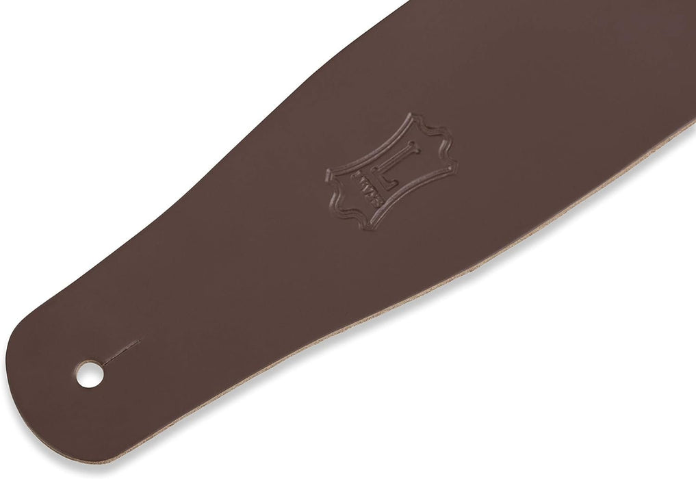 Levy's Leathers 2.5" Extra-Long Genuine Leather Guitar Strap; Black (M26-XL-BLK)